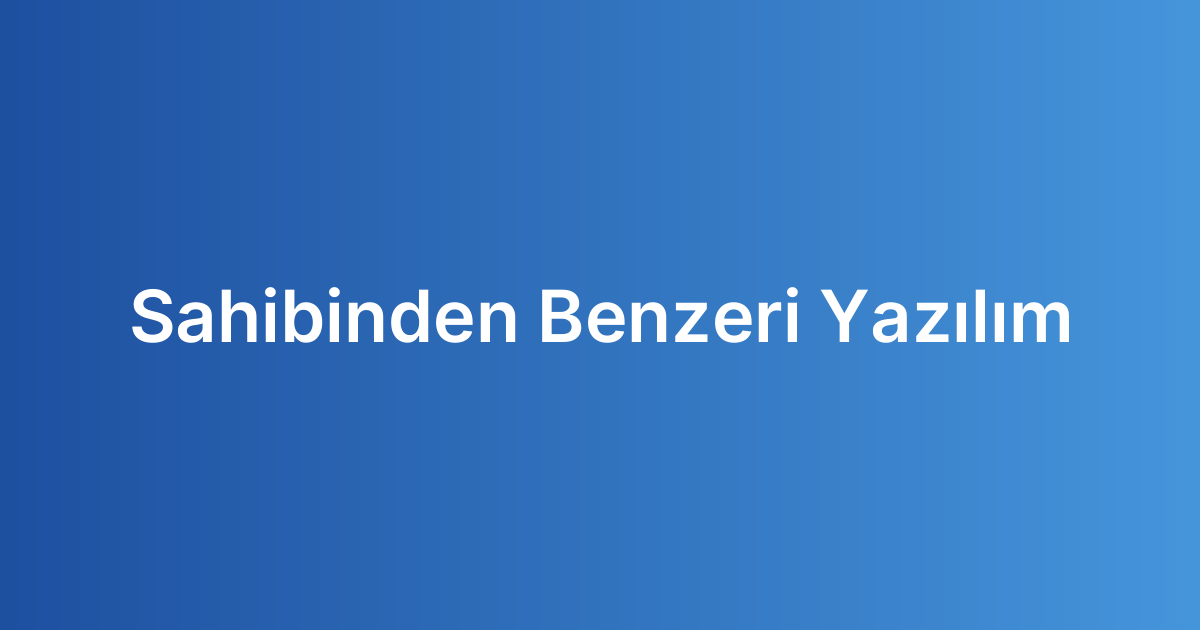 Sahibinden Benzeri Yazılım